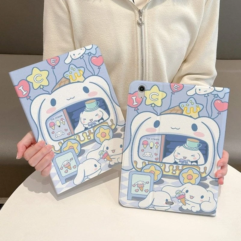 

Чехол для планшета iPad Air 8, Air 7, 6, 11 дюймов, мультяшный защитный чехол Cinnamoroll с держателем для стилуса для iPad 11-го, 10-го, 9-го поколений, 10.2 дюйма