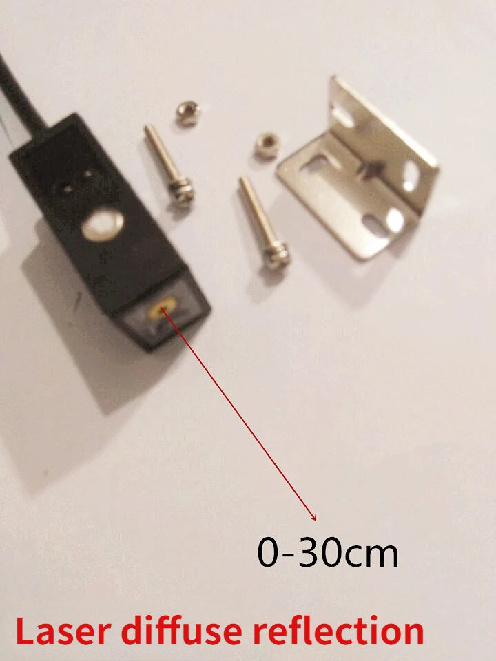 Square Laser Sensor/laser Switch/photoelectric Switch 30cm Adjustable NPN Normally Open/normally Closed