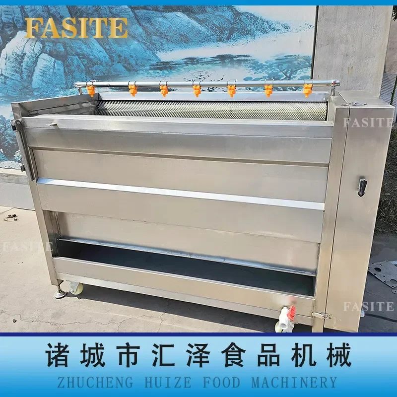 For Commercial Large Stainless Steel U-shaped Brush Cleaning Equipment Potato Sweet Potato Peeling Machine Pueraria Hair