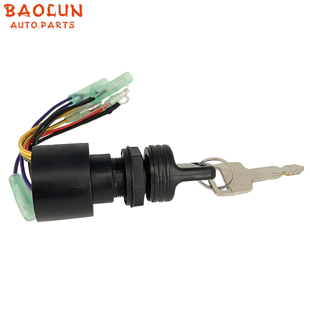 BAOLUN    Ignition Key Switch 87-17009A5 For Mercury Outboard Motors 6 Wire Key Starter Switch 3-Position Off-Run-Start