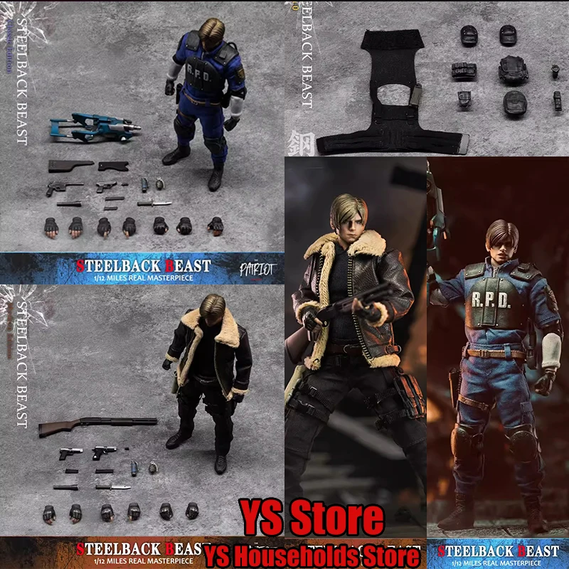

Limited Stock Patriot Studio Deluxe Version Steelback Beast 1/12 Leon R.P.D. Officer Jacket Version Double Body Action Figure