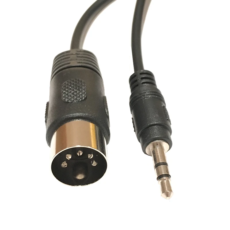 3.5mm Stereo Jack Audio Cable 3.5 Mm Aux Male To MIDI Din 5 Pin MIDI Male Female Plug 0.5m For Microphone MIC 1Pcs