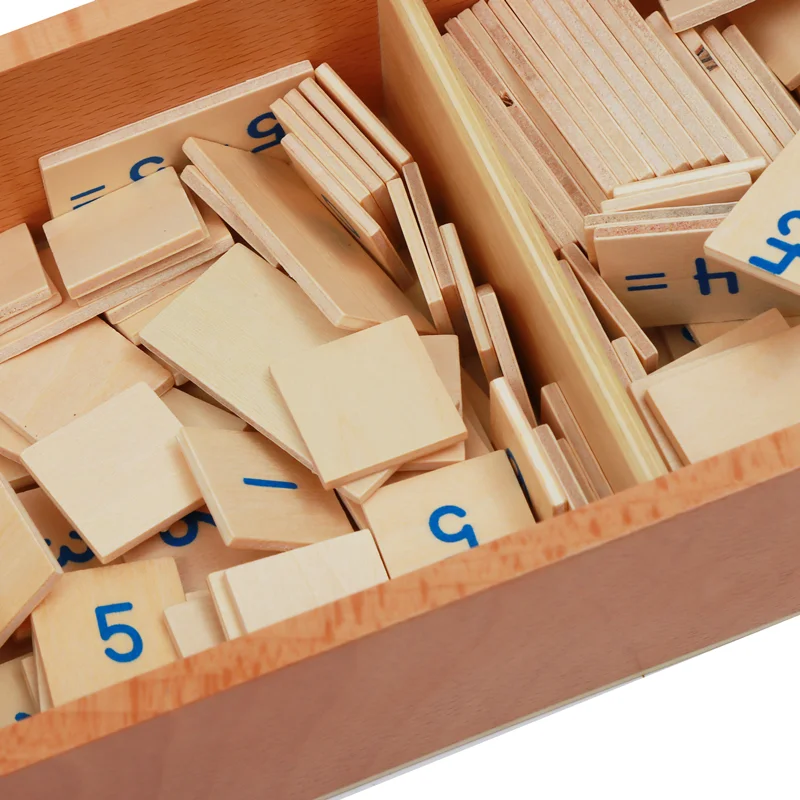 モンテッソーリ数学玩具 分数方程式と分子箱 数学教育教材 早期学習玩具 教材