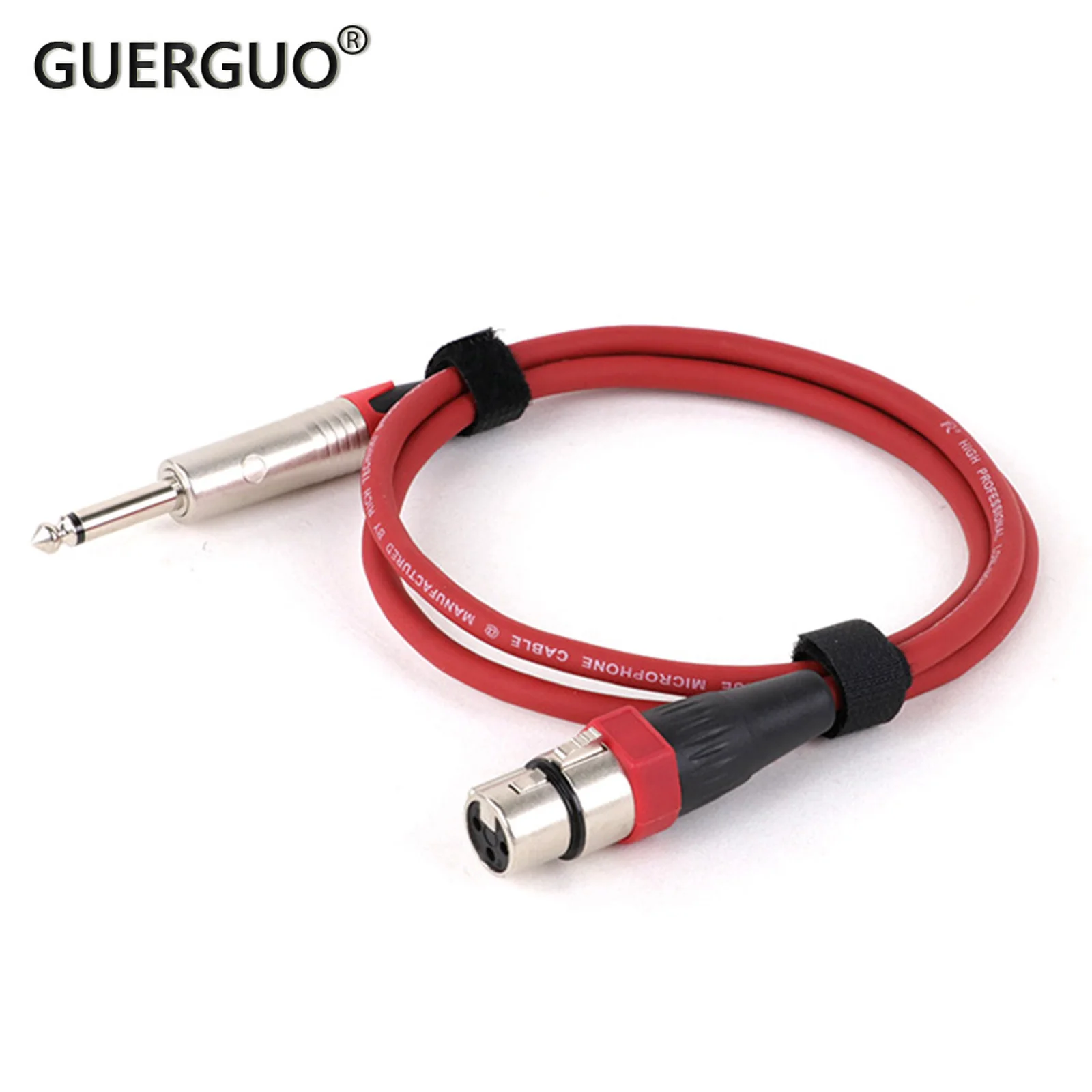 1PCS Multi-colored 3Pin Male/Female XLR Audio Braided Shielded to 6.35mm Mono TS Male Jack For Guitar Microphone Mixers 0.3M-15M