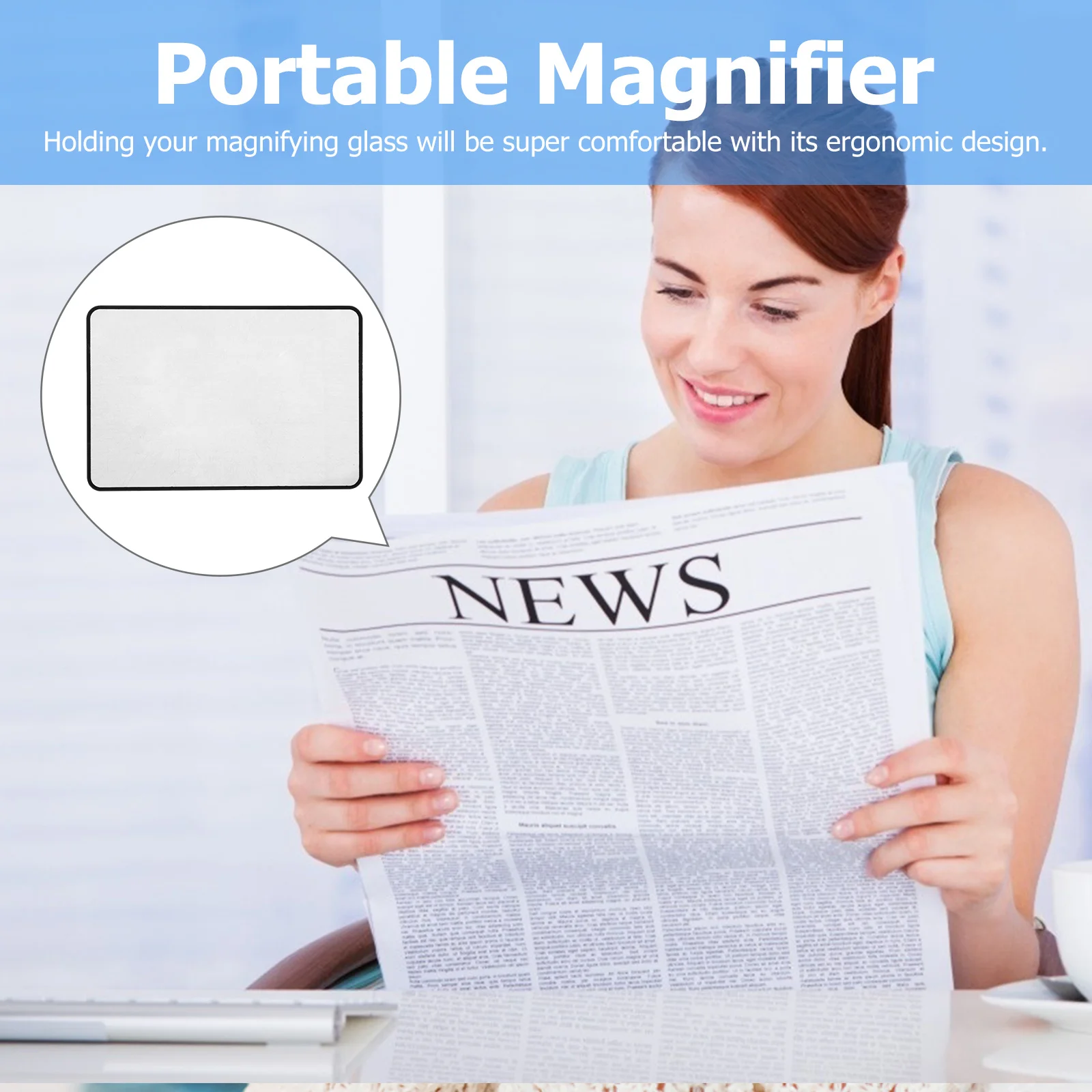 

Magnifying Bookmark for Reading Magnifier Lens Book Reading Accessories Versatile Design Seniors Adults Use Magnifying Bookmark