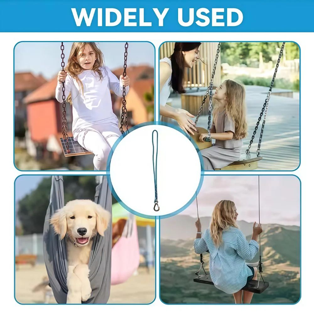 Suitable for Outdoor Hammocks, Tree Swings, and Patio Chairs Heavy Duty Nylon Sling with Metal Hook - Wear-resistant
