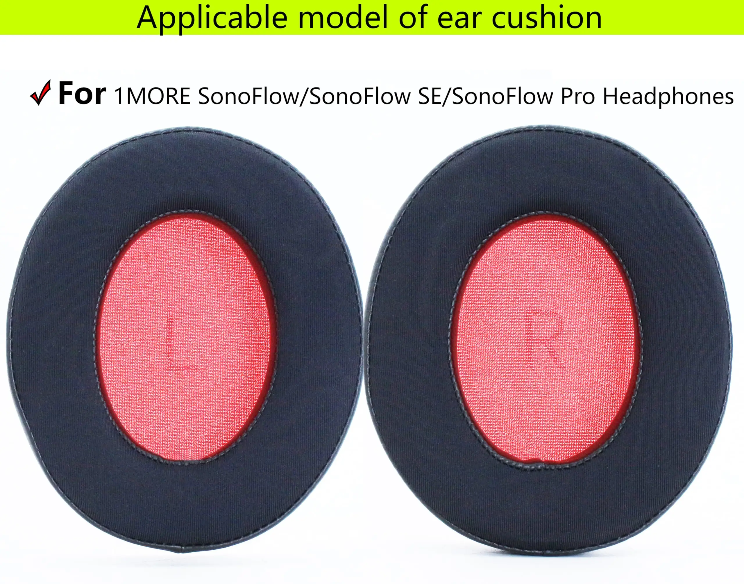 Replacement Ear Pads Compatible with 1MORE SonoFlow/SonoFlow SE/SonoFlow Pro Headphones with Memory Foam (Cooling Gel)