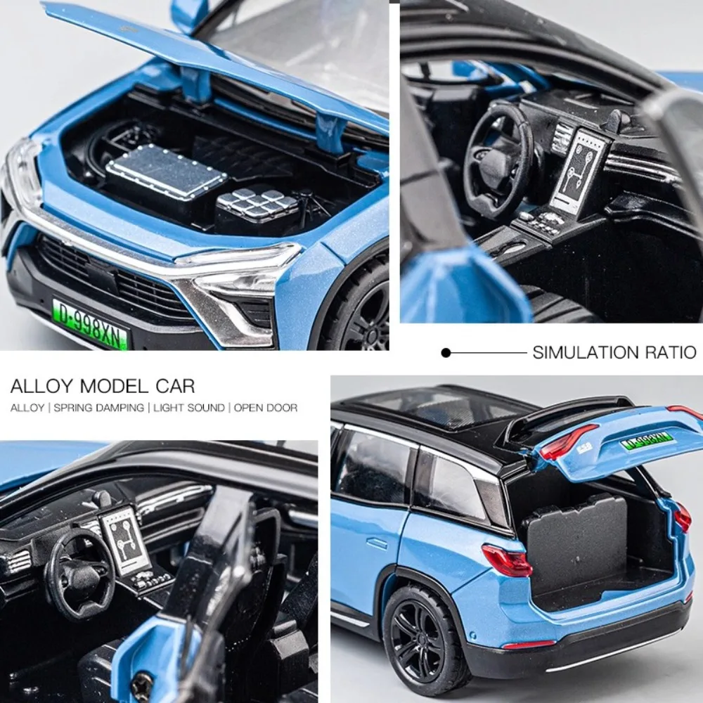 Maßstab 1:32 NIO ES8 Legierung Spielzeugauto Modell Diecast Sound LightModel Zurückziehen Autos Jungen Geburtstag Spielzeug Wohnkultur Dekoration