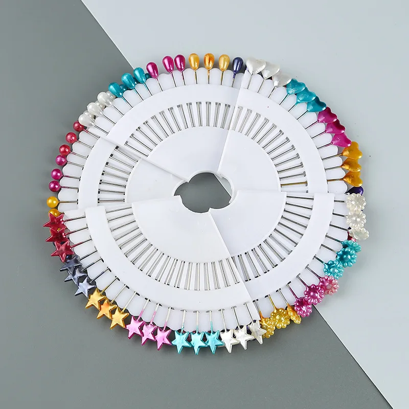 Colorful Scalloped Pearlescent Needles Dressmaking Pins Sewing Stitch DIY Craft Garment Fixing Wedding Corsage Positioning Tools