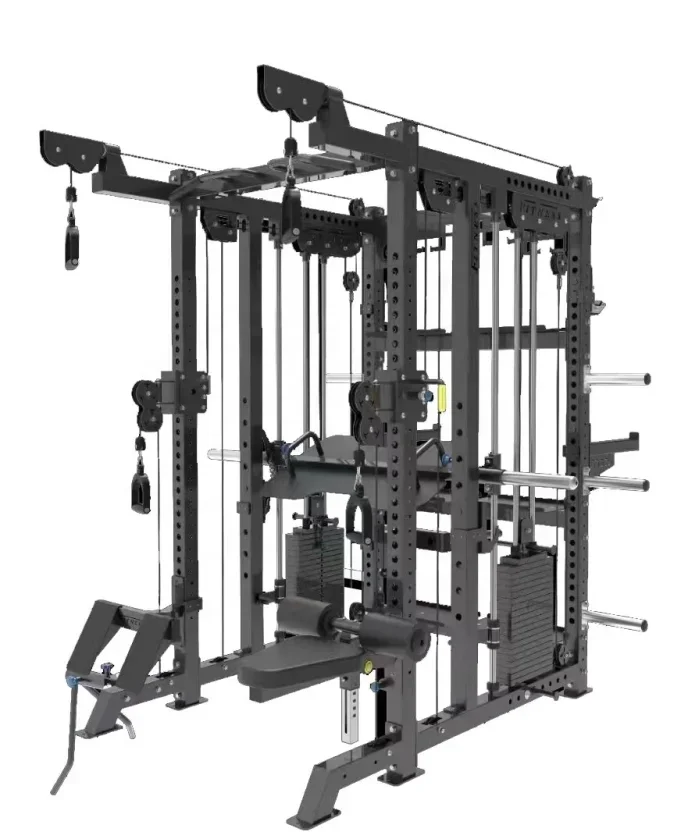 

Commercial Fitness Gym Equipment Squat Rack Power Multi Functional Smith Machine with Weight Stack