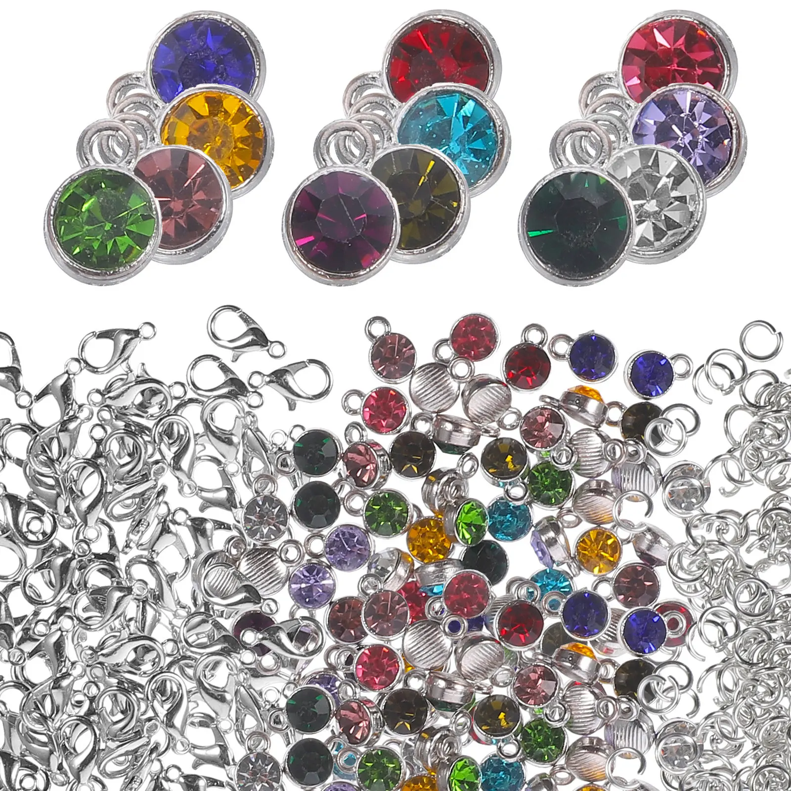 

1 Set Of Birthstone Pendants Gemstone Charms For Diy Jewelry Making Necklace Bracelet Earring Crafting Handmade Accessories