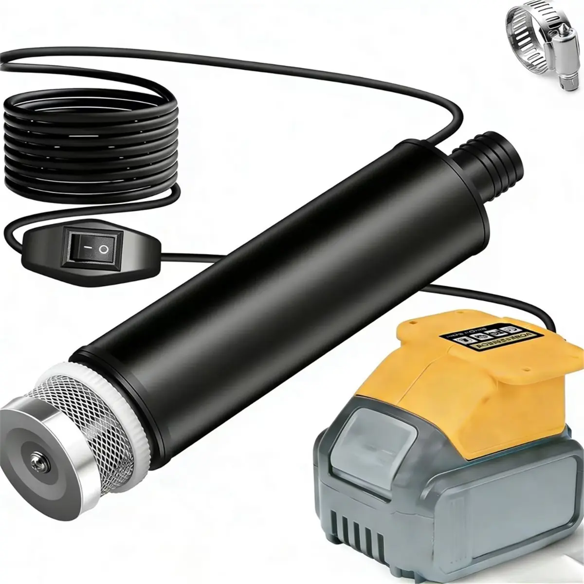 N96RBG Transfer Pump for 20V Battery, 500GPH Portable Water Pump with Sediment Filters, for Pool, Garden, Pond