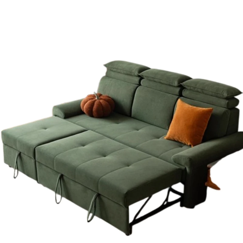 Sofás plegables modernos, reposabrazos verde para dormir, sofás de doble diseño, Camas Y Muebles simples multifunción, Muebles de Dormitorio
