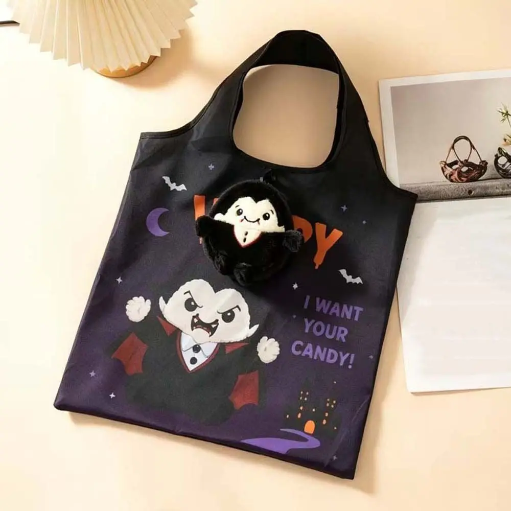 Einfarbige Halloween-Einkaufstasche, Mini-Reißfeste Cartoon-Taschenhandtasche, Ultraleicht und Platzsparend – Detail 12