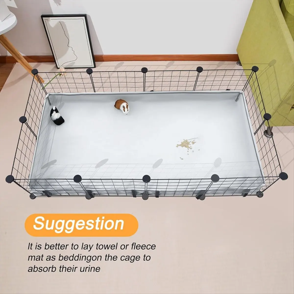 

Новая клетка для морской свинки, брезентовое дно, водонепроницаемая и моющаяся основа, также для кроликов, кроликов, шиншилл, ежиков, хорьков