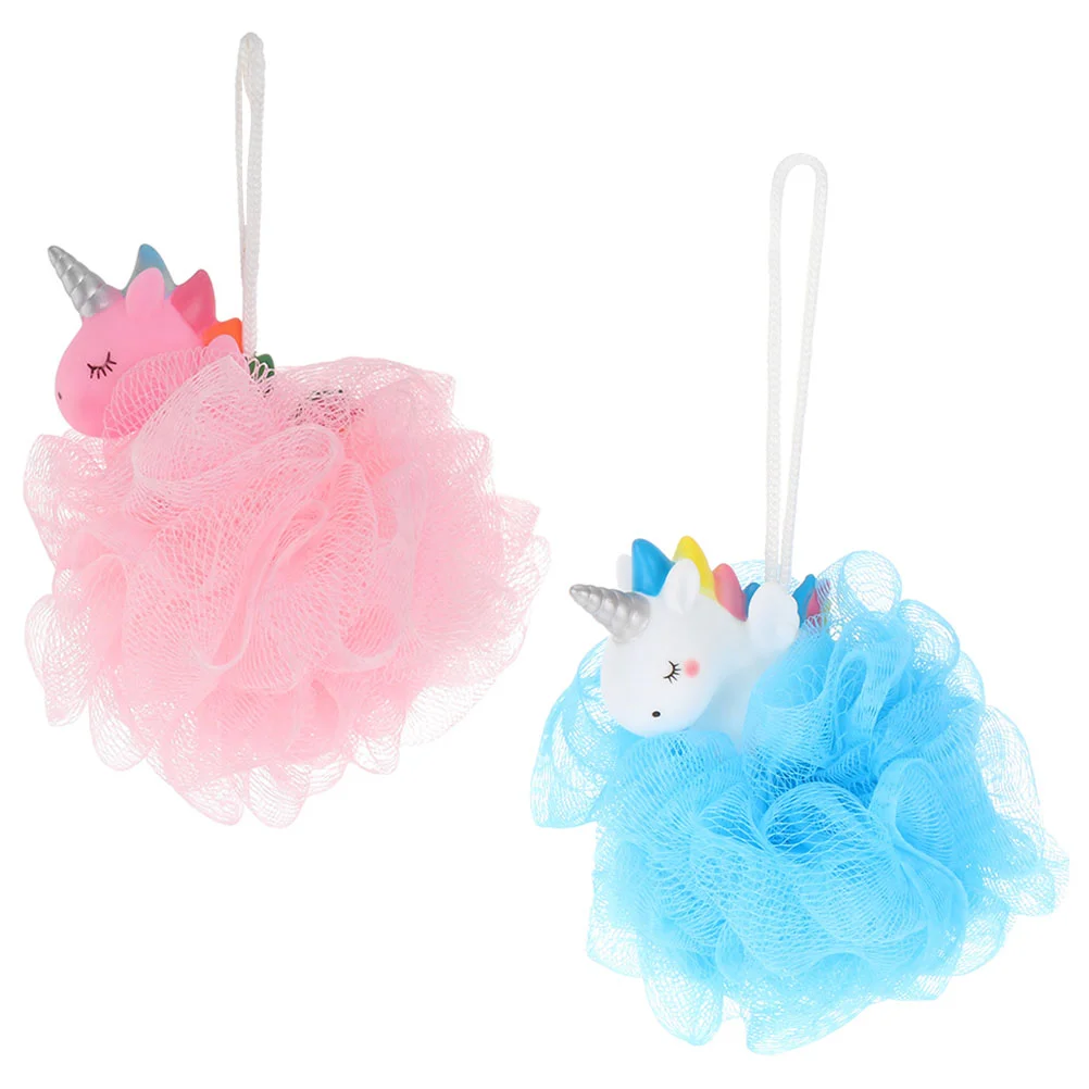 

2 Pcs Unicorn Bath Ball Scrubbers Bathing Scrubbing Tub Shower Foaming Balls Cleaning