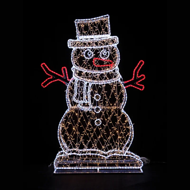 Hoge kwaliteit groothandel LED 3D acryl verlichting kerstvakantie decor sneeuwpop motief verlichting