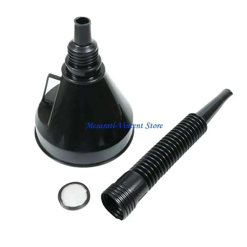 

A70F Easy to Use Funnel with Practical Filter Feature Automotive Oil Funnel Impurity Filtering Funnel Upgrades for Bike & Car