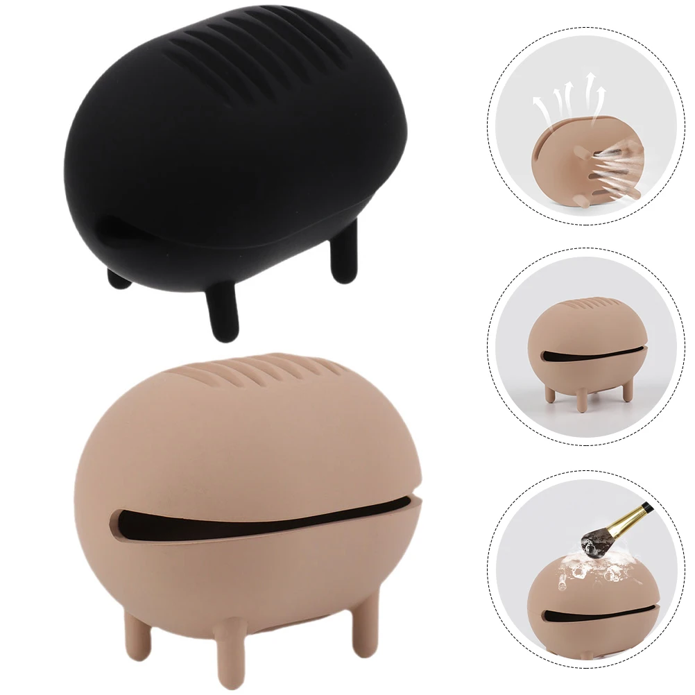 

2pcs Silicone Makeup Sponge Box Powder Puff Container Travel Foundation Holder Breathable Design Portable Lightweight Beauty