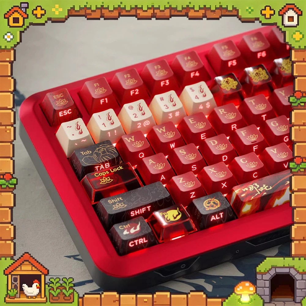 PIIFOX NZ-KC PC Keycaps Thermal Sublimation Personality Transparent Keyboard Keycaps PBT Factory For Customized PC Accessories