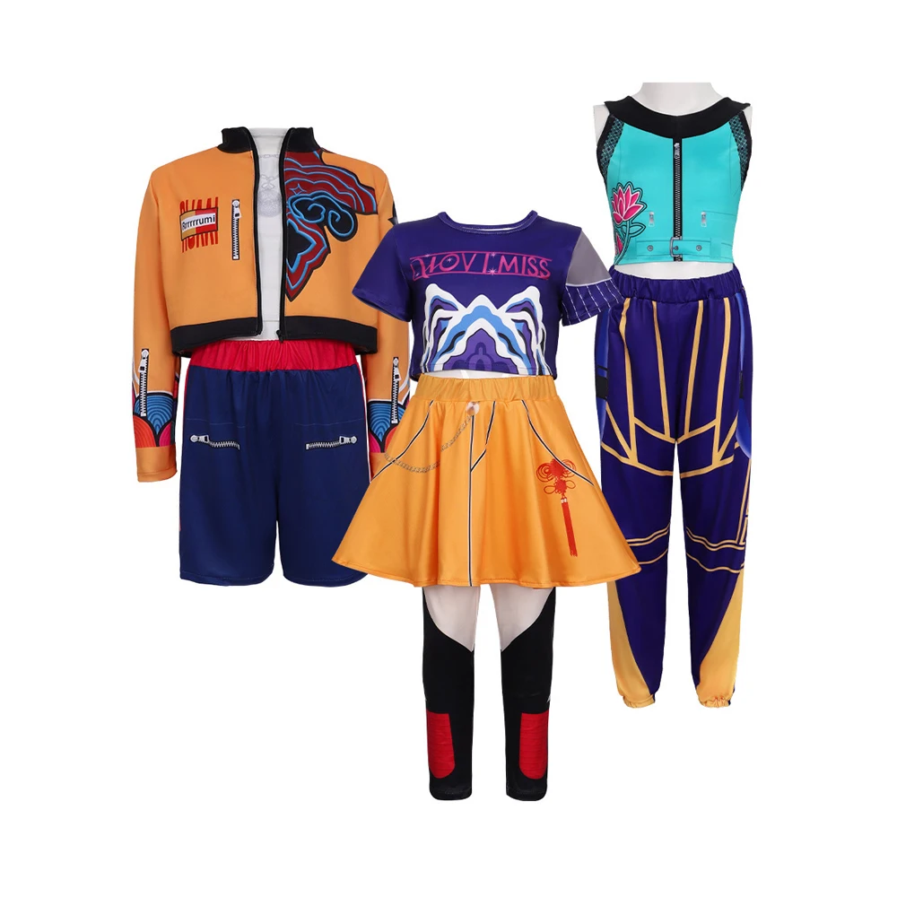 أزياء KPOP شيطان الصيادين التأثيرية للفتيات زوي ميرا رومي ملابس لعب الأدوار الخيالية Kpop بدلات حفلات الهالوين #3