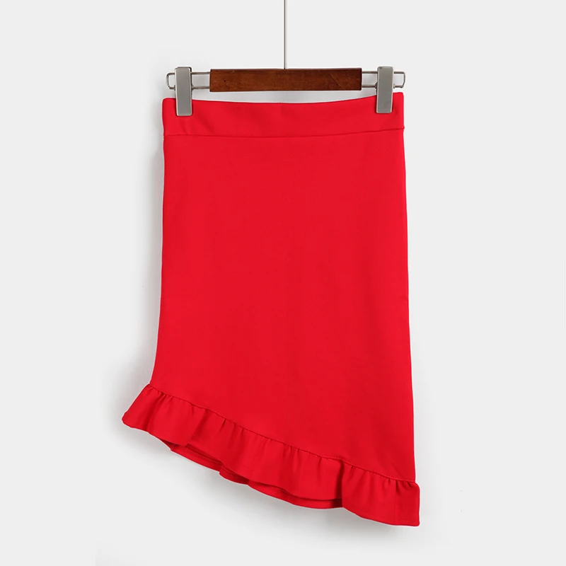 High waist work slim pencil skirt open fork office lady skirts female