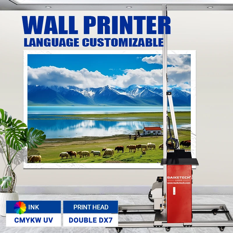 TH-UP1400H آلة طباعة الجدار المهنية ثلاثية الأبعاد الأشعة فوق البنفسجية طابعة نافثة للحبر جدار عمودي طابعة ديكور الحائط الداخلي والخارجي