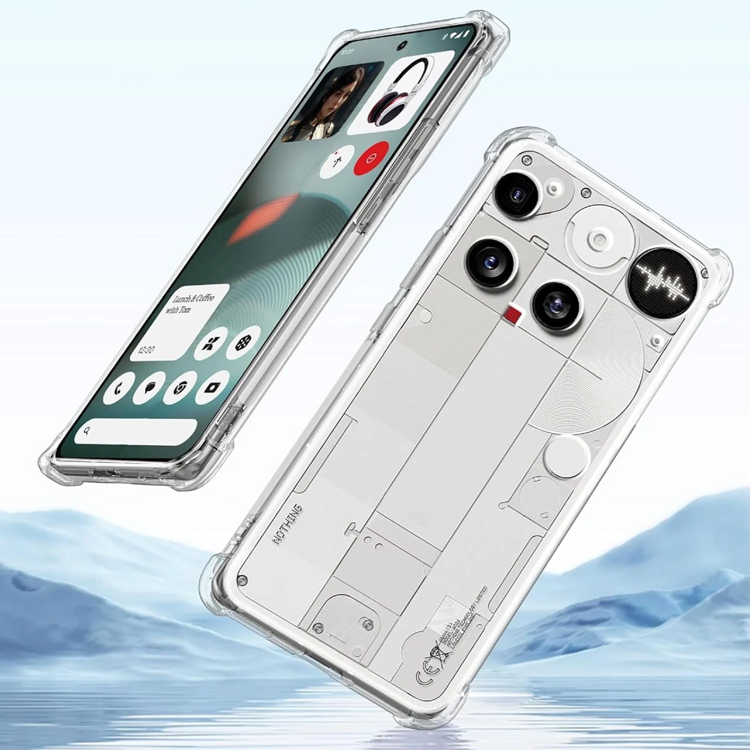 Four-Corners stoßfeste TPU-Hülle für Nothing Phone 3 (3). Schutzhülle, transparente Rückseite, Shell-Rahmen, Fundas Coque