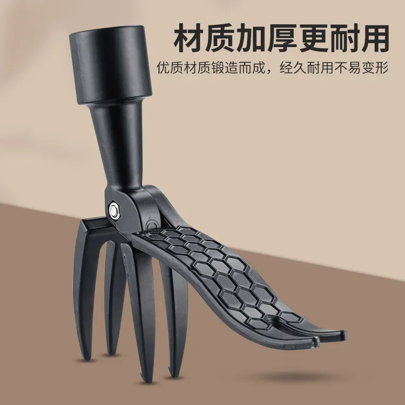 Standing Weed Puller Manual Vertical Weeding Digging Grass Shovel Garden Stainless Steel Weeder Claw Hook Tools