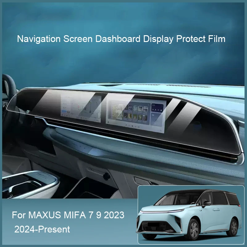 For MAXUS MIFA 7 9 2023 2024-Present Car GPS Navigation Screen Protect Film Dashboard Display TPU Sticker Auto Accessories