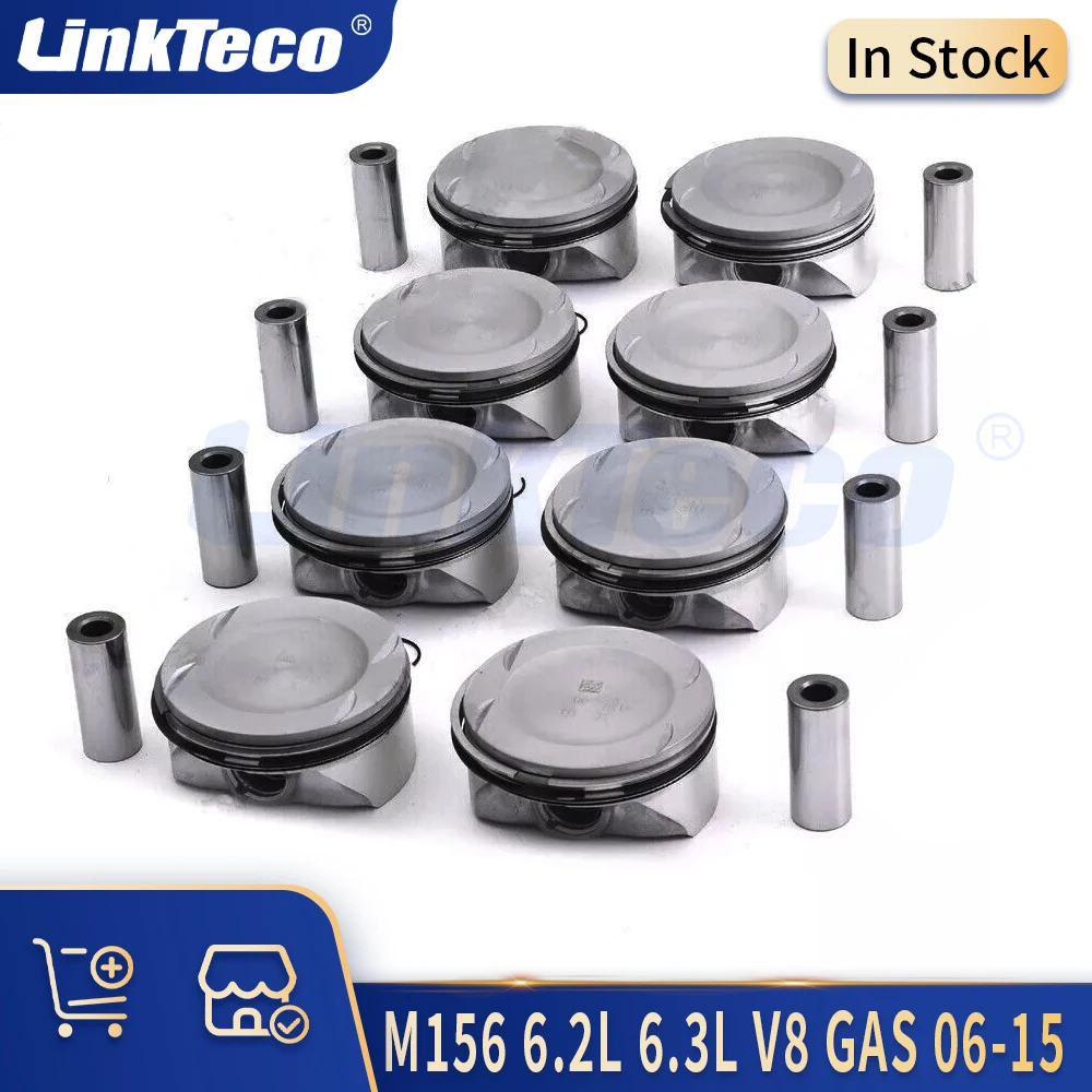 STD Engine Parts Piston & Rings Kit Fit 6.2 6.3 L M156 GAS 06-15 V8 AMG For MERCEDES-BENZ C63 CLK63 CLS63 E63 ML63 R63 S63 AMG