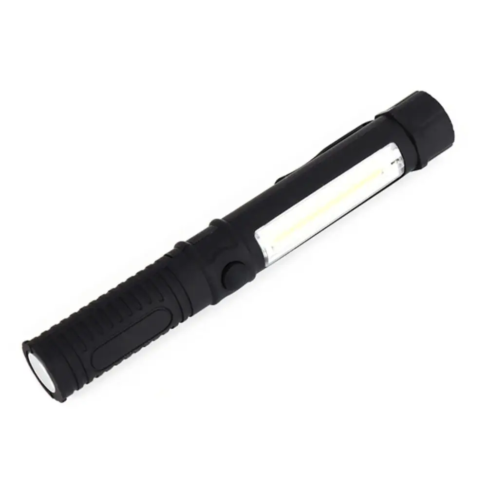 Security Multifunctional COB LED Flashlight Magnetic Base Waterproof Work Light Clip Bottom Magnet Mini Pen Light Self Defense