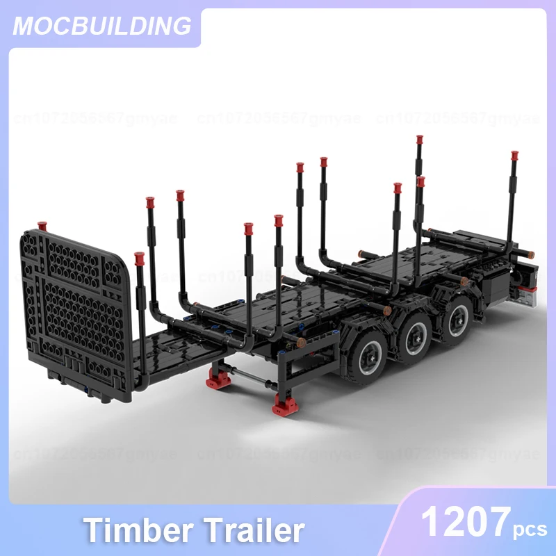 Timber Trailer MOC Building Blocks DIY Assemble Bricks Transportation Educational Creative Collection Toys Xmas Gifts 1207PCS