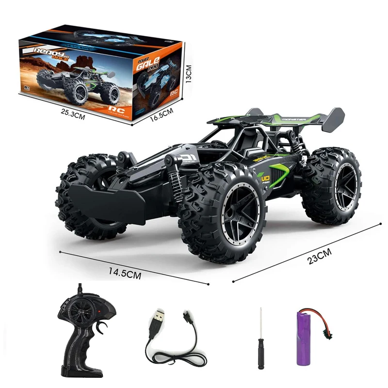 RC Monster Truck Brinquedos para Adultos, Carro de Controle Remoto, Alta Velocidade, Off-Road, Brinquedos Drift para Meninos, 2.4G, 1:18, 2WD