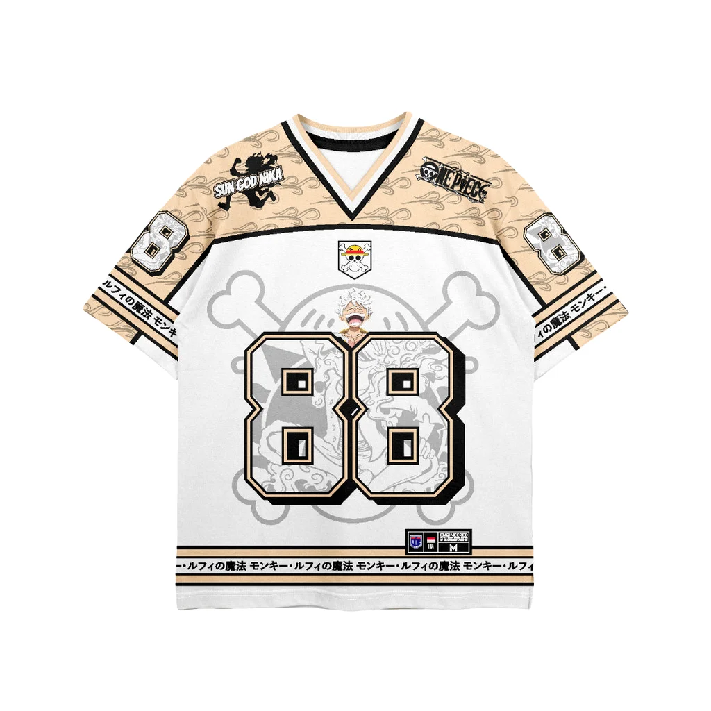 

2526 Новая цельная летняя футболка из джерси Bandai в стиле аниме Луффи, большой размер, 3D многофункциональный рождественский топ для взрослых и детей