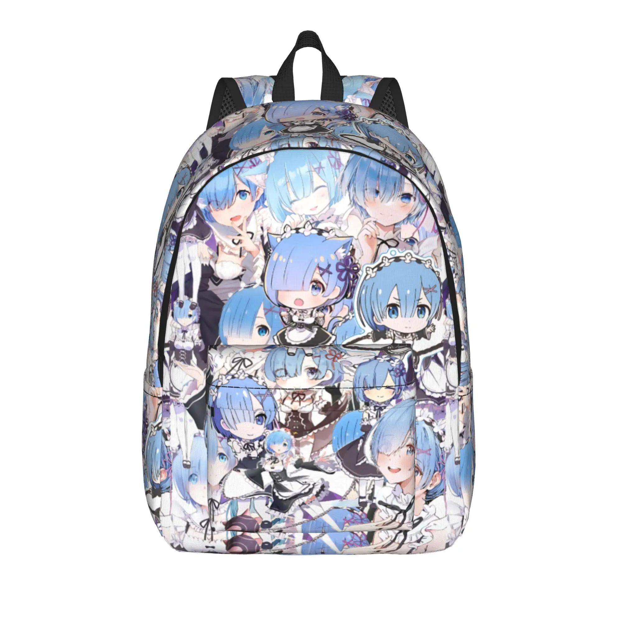 Fashion Cute Re ZERO Anime Rem Backpack  Mochilas Daily Camping Sturdy Shoulder Rucksack