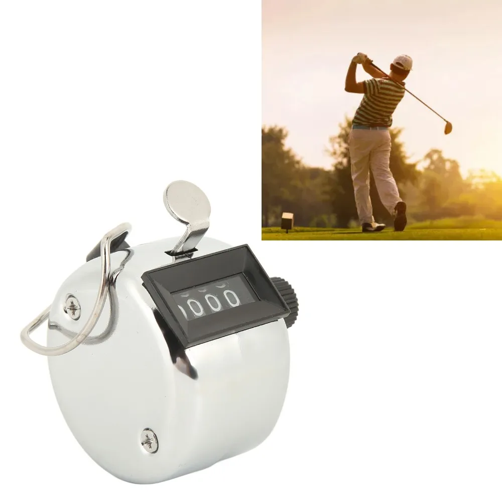 5pcs Durable 4 Digit Display Clicker Counter Metal Casing Battery-Free Hand Tally Counter Manual Counter For Coaching