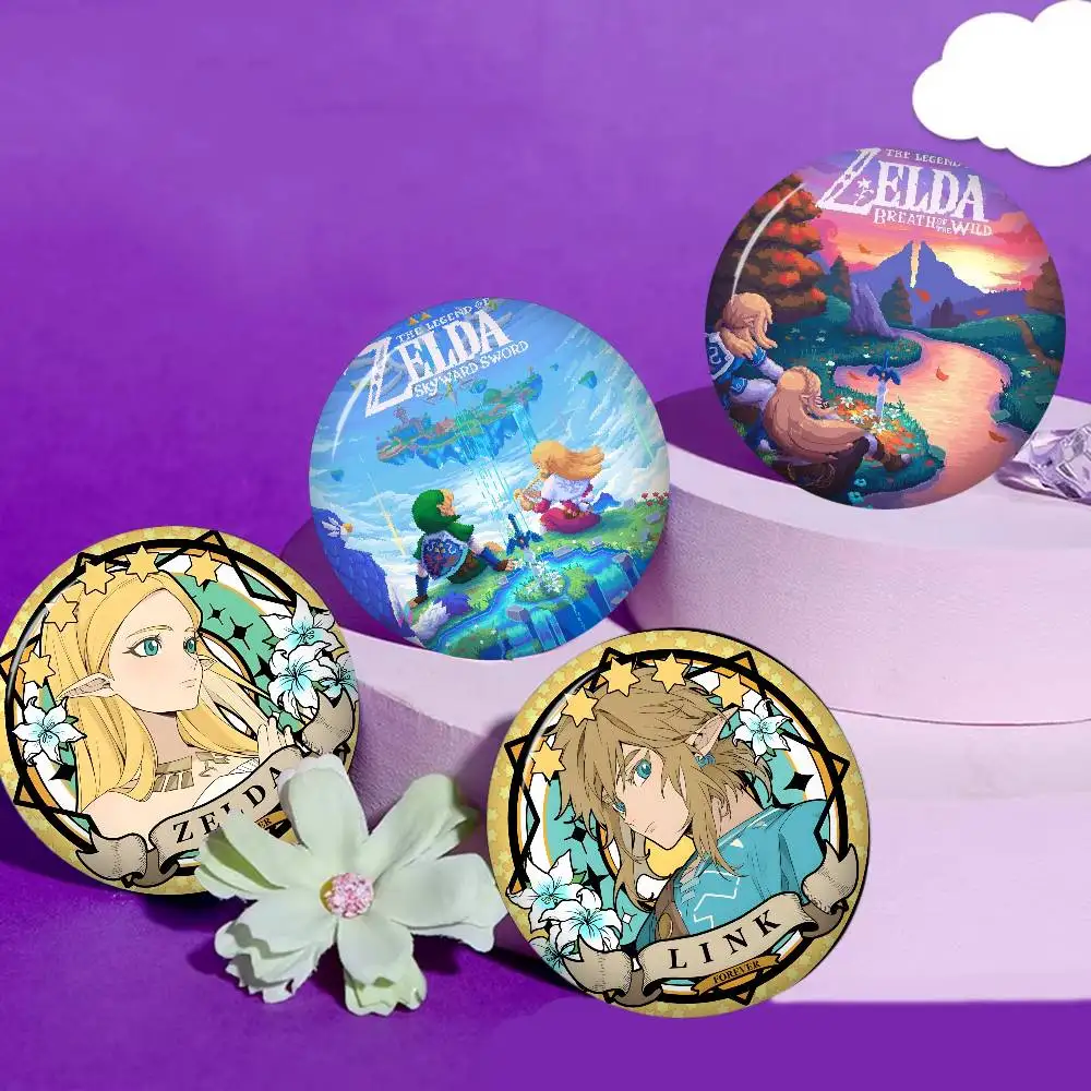 

Video Game Legend Z-Zeldas Customizable Soft Button Pin For Women Creative Jewelry Funny Badge Cartoon Lover Hat