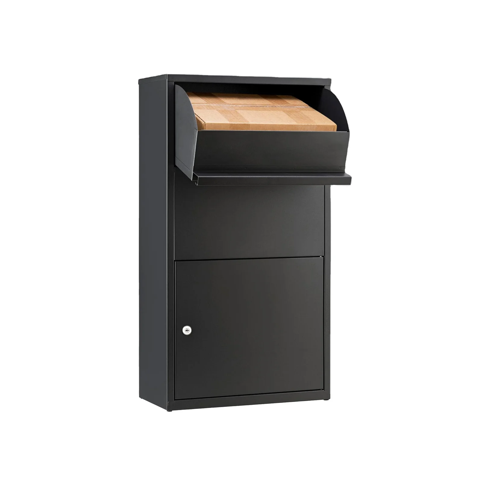 Modern waterproof floor-to-ceiling large galvanized steel outdoor luxury parcel mailbox smart lock locker anti-theft