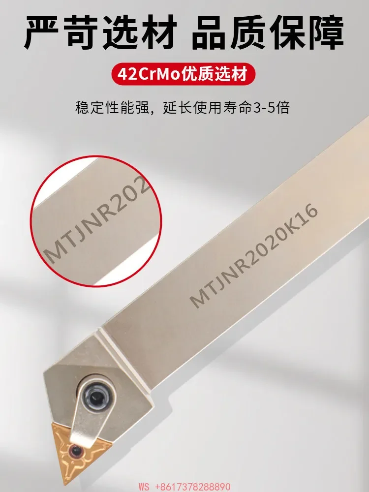 Numerical control tool holder 93 degree triangular circular turning tool holder MTJNR2020K16/2525M16 lathe tool