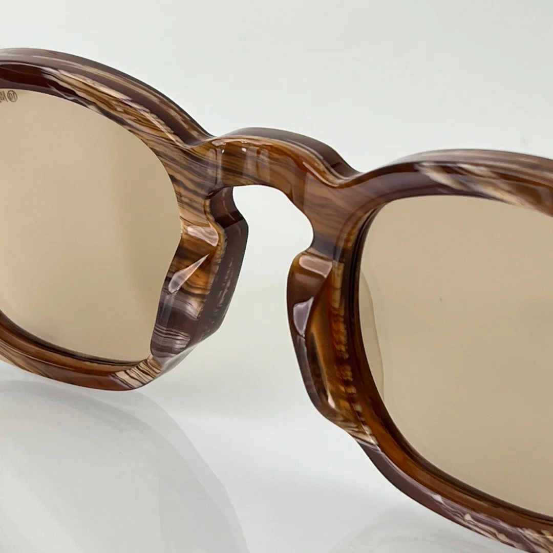 10th Anniversary Retro Handcrafted Acetate Sunglasses UV400 Unisex Special Design Eyewear with Box