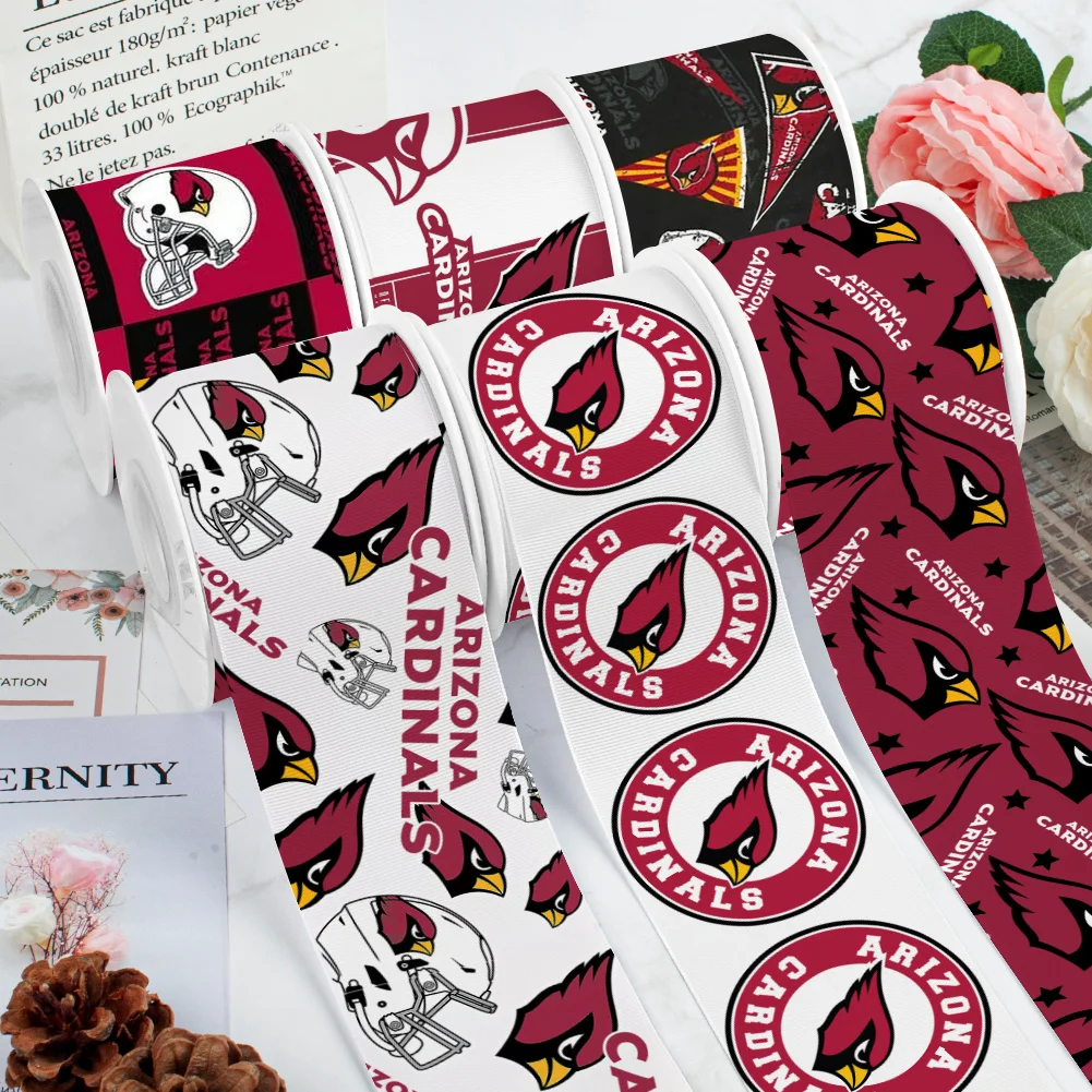 5yards Sport Team A C Pattern Grosgrain Ribbons Satin Ribbon for Cheer Bows DIY Girl Hair Bows #2