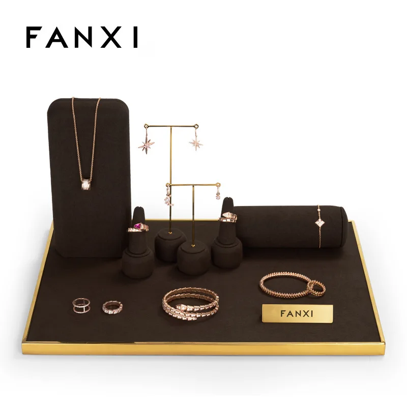 

Jewelry coffee necklace earrings rings bracelets jewelry counter display combination