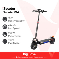 iScooter iX3/iX4 Electric Scooter 800W 10/15Ah Powerful Electric Scooters 10inch Anti-skid Off Road Electric Kick Scooter