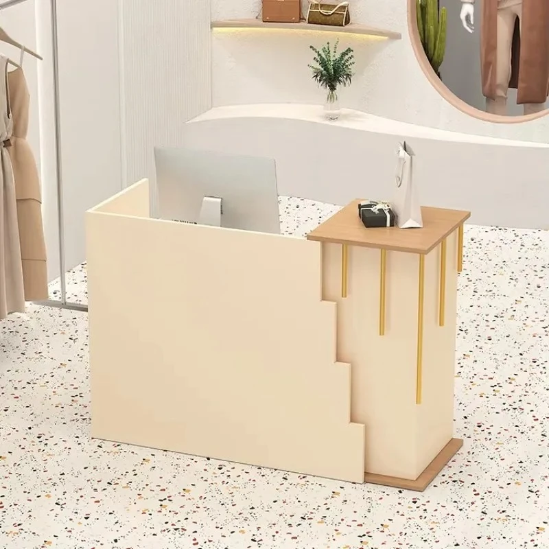 Checkout page store small clothing store bar beauty manicure light luxury simple front desk reception