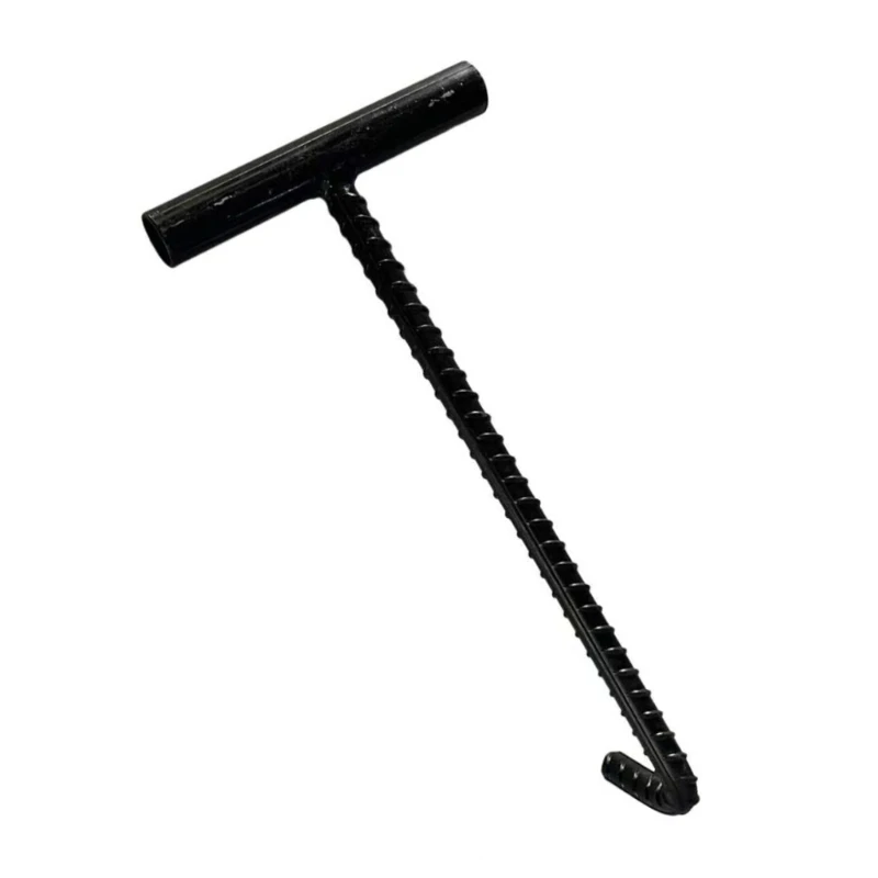 Gancho ergonômico bueiro 10mm para abertura segura sem esforço no sistema drenagem da cidade, elevador manuseio