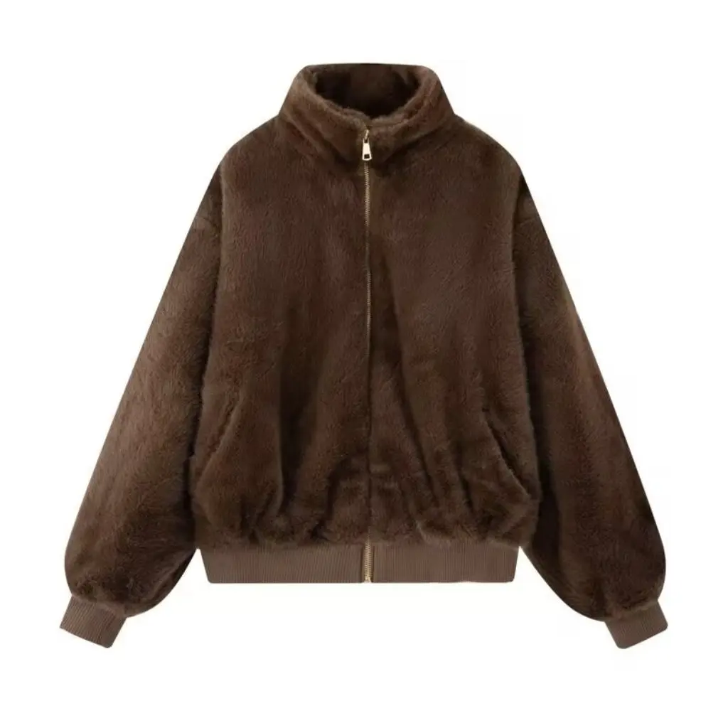 

Women's Multi-color Faux Fur Effect Jacket Coat Autumn Trendy All-match Women's Clothing