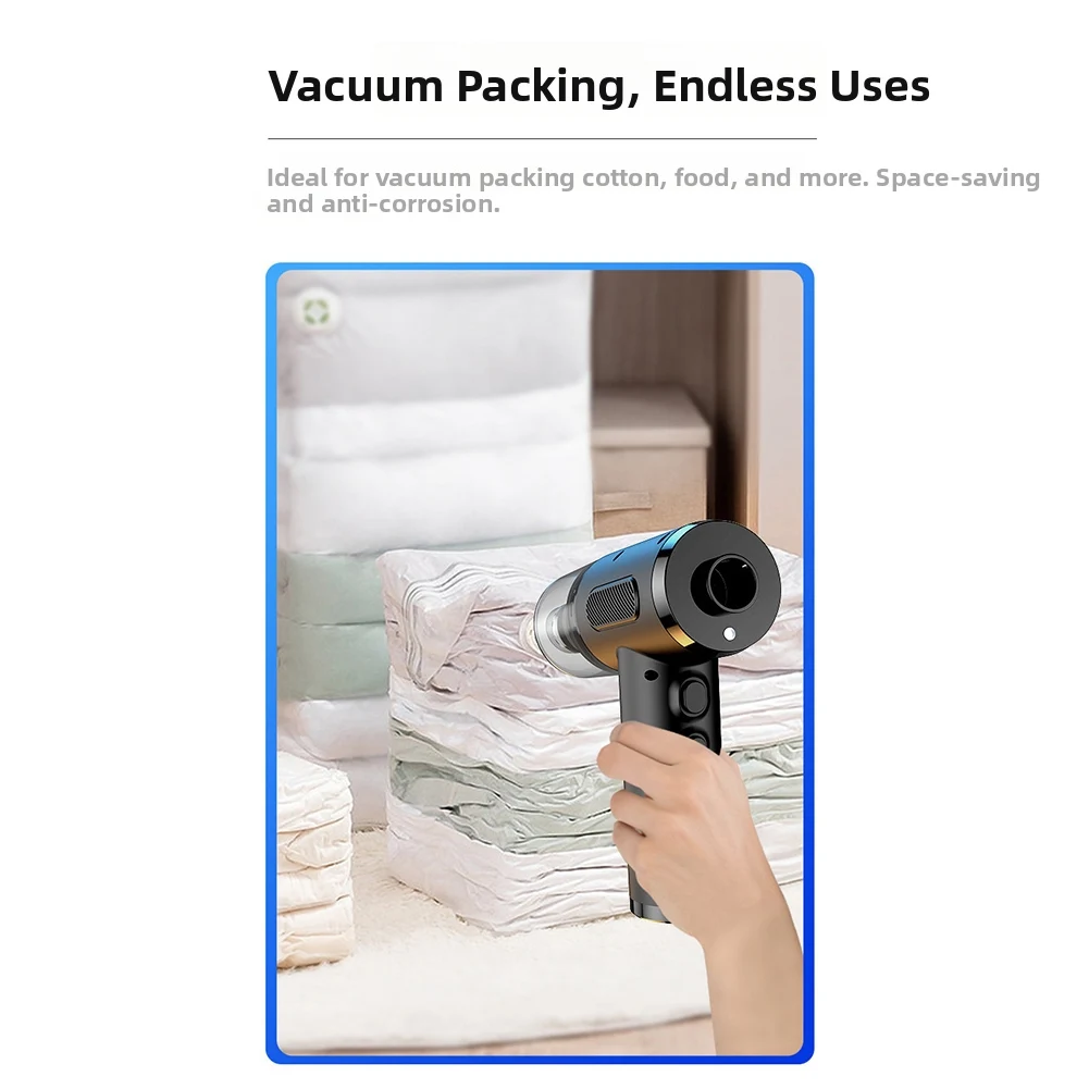 /51000RPM /Wireless /Electric Air Duster With LED Light 6000mAh Rechargeable Compressed Air Blower For Computer Keyboard Car Cle