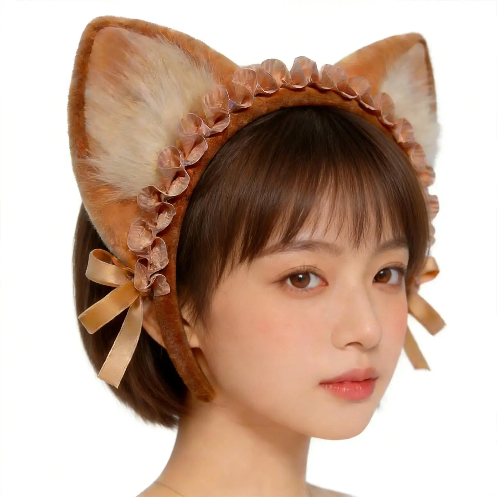 소녀를 위한 카트리나 머리띠 귀여운 동물 고양이 귀 의상 액세서리 성인용 쇼 역할 놀이 파티