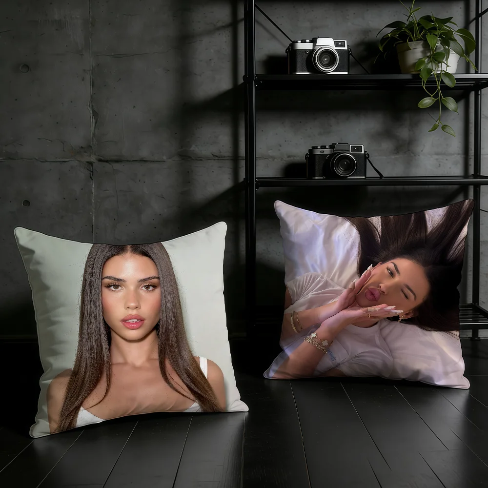 Model L-Leah Halton cushion cover Birthday Anniversary Gifts Double Sided Printed Zipper Cushion Cover Soft Skin Bedding